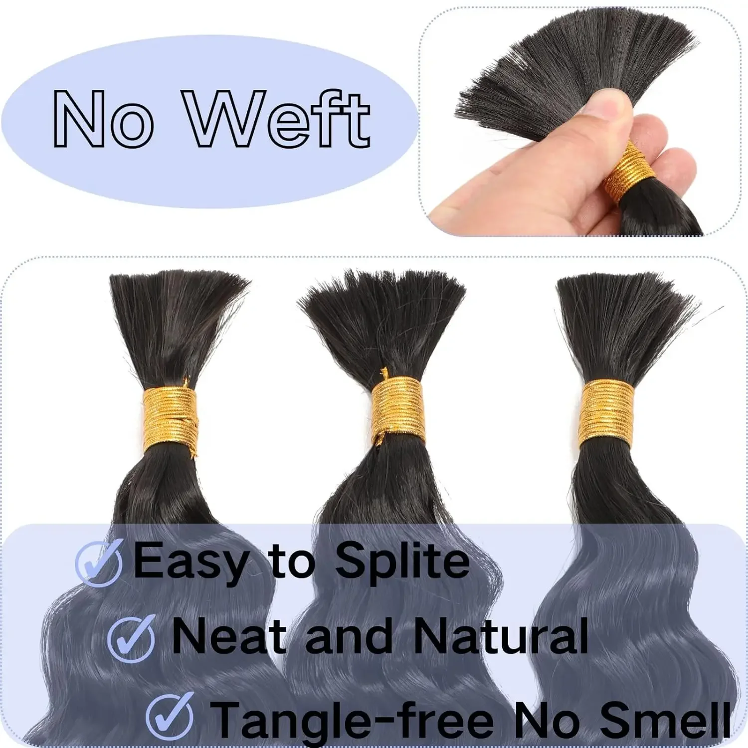 18 Inch Deep Wave Human Braiding Hair 100% Unprocessed Real Human Hair No Weft Curly Bulk for Women #1B_voghion.com