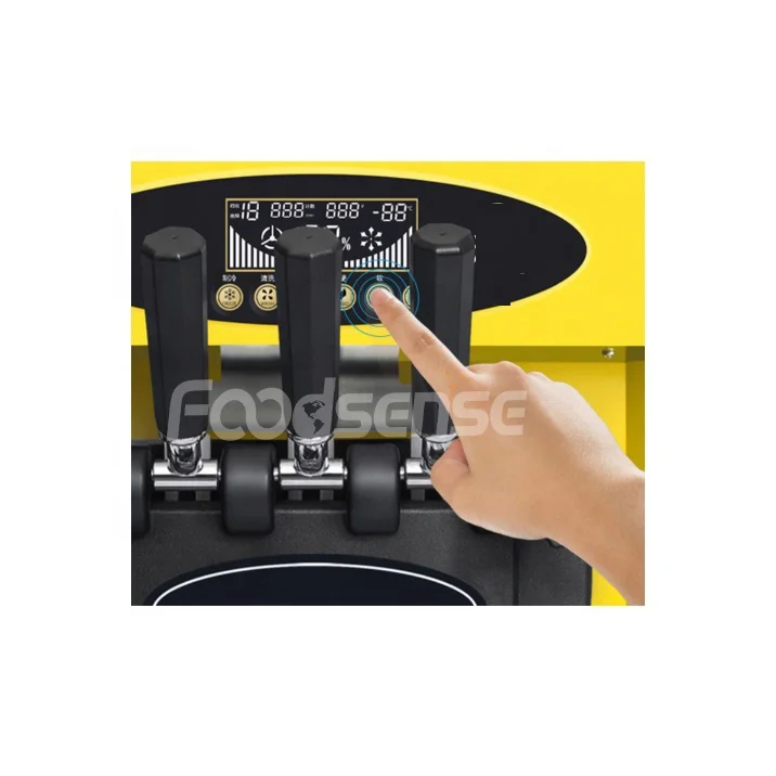 Лучшие продажи морозильная камера Для Мороженного Машина 3-вкус Йогуртница 24L/ч агрегат для производства мягкого мороженого автоматы легких