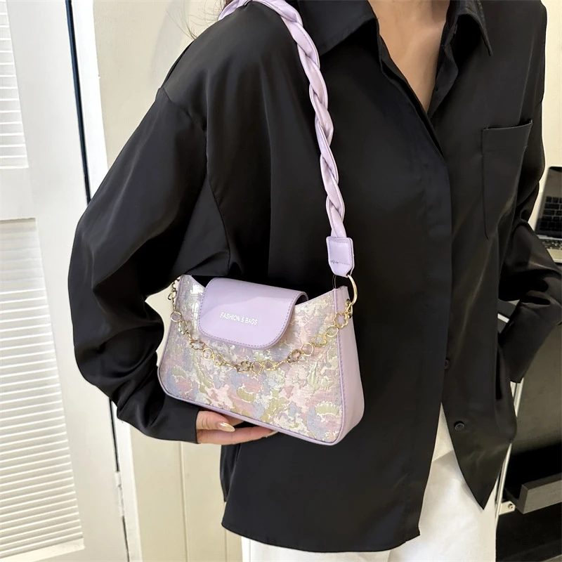 Stylish Casual Womens Bag 2023 New Summer Ladies Quality Crossbody , Simple Single-shoulder , Underarm