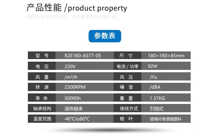 Ventilation wind Cabinet 180*180*85mm cooling fan Variable axial fan New fan R2E180-AS77-05