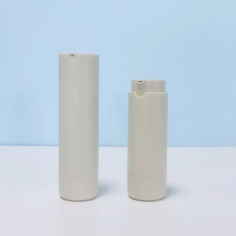 25ml 45ml Round Rotary Airless Bottle White Cosmetic Twist up Bottle Cosmetic Airless Pump Bottle