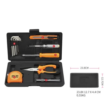 12 pcs Hardware tool box set household manual combination repair kits, repair tools for cars motorcycles and bicycles