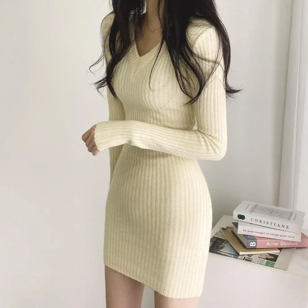 Shop Our Autumn/winter Collection of Korean Chic Knitted Dresses