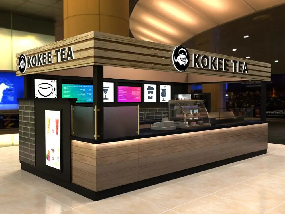 Wooden style cofee kiosk design ideas of mall used coffee stand booth for  sale