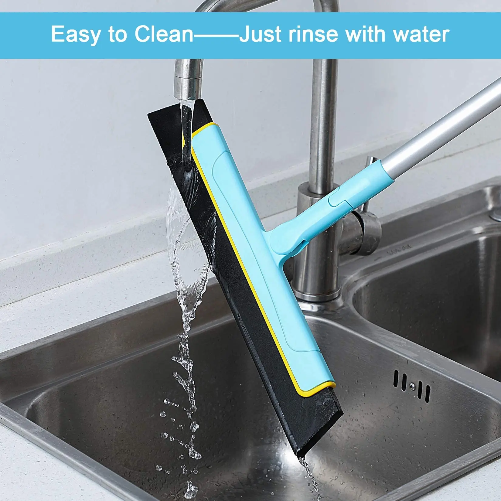 Bathroom Cleaning Water Sweeper Hair Cleaning Magic EVA Extendable Aluminum Broom