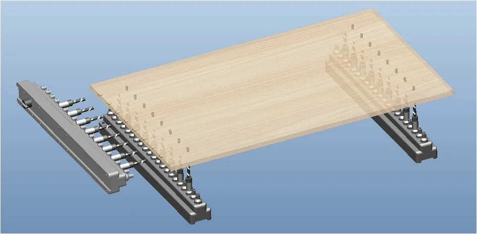 MZ3B Woodworking Three Rows Boring Machine for Wood Horizontal Vertical Drilling