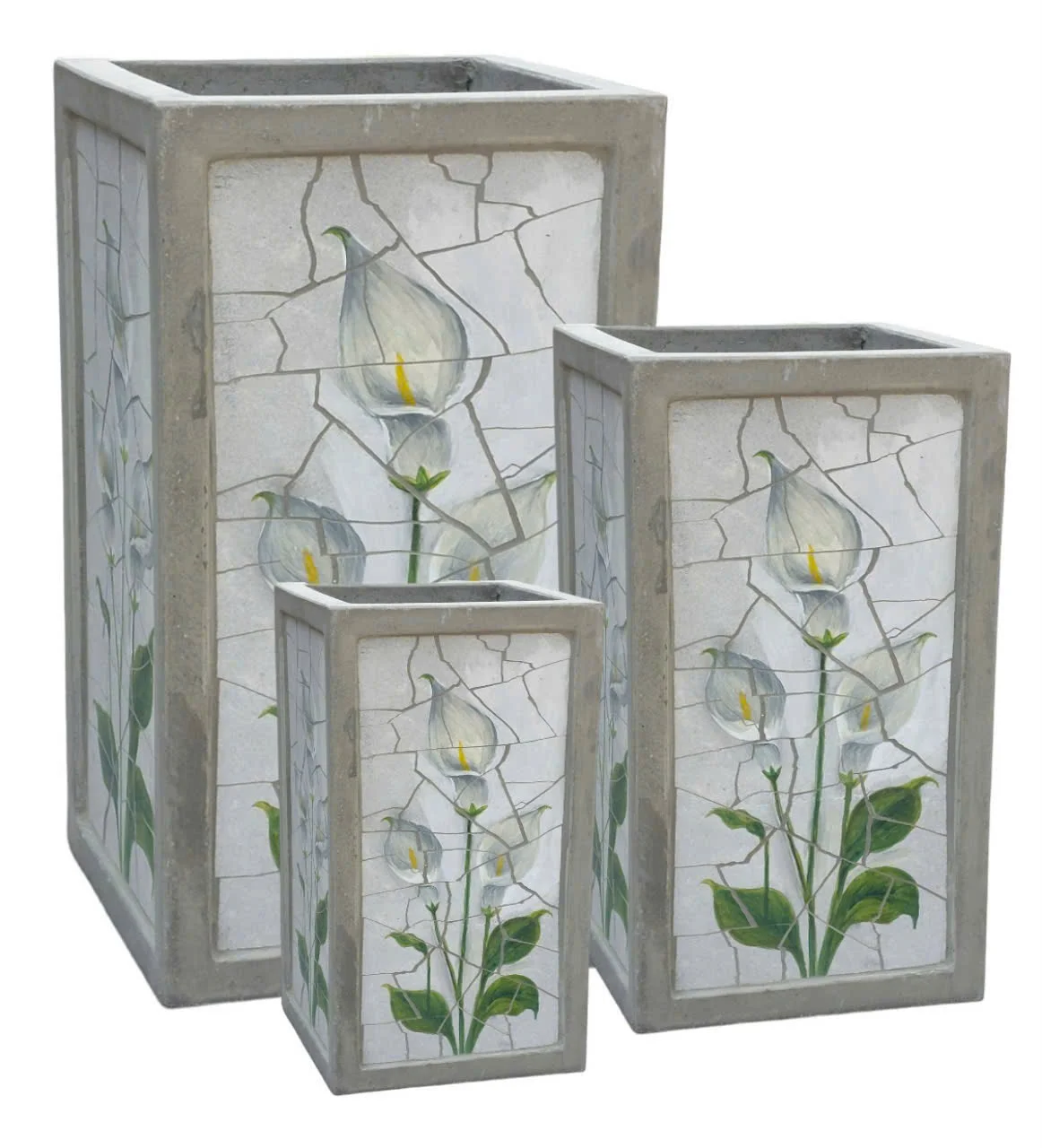 New Design Bulk Mosaic Handcraft Flowerpot Cement Flower Pot Custom Flower Pots & Planters Large Pot for Outdoors