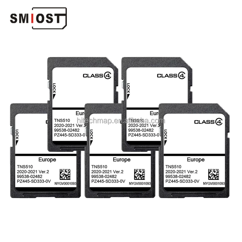 SMIOST Changeable Navigation Software CID Car Map GPS SD 16GB Card Carte for Toyota TNS 510 Auris Rav4