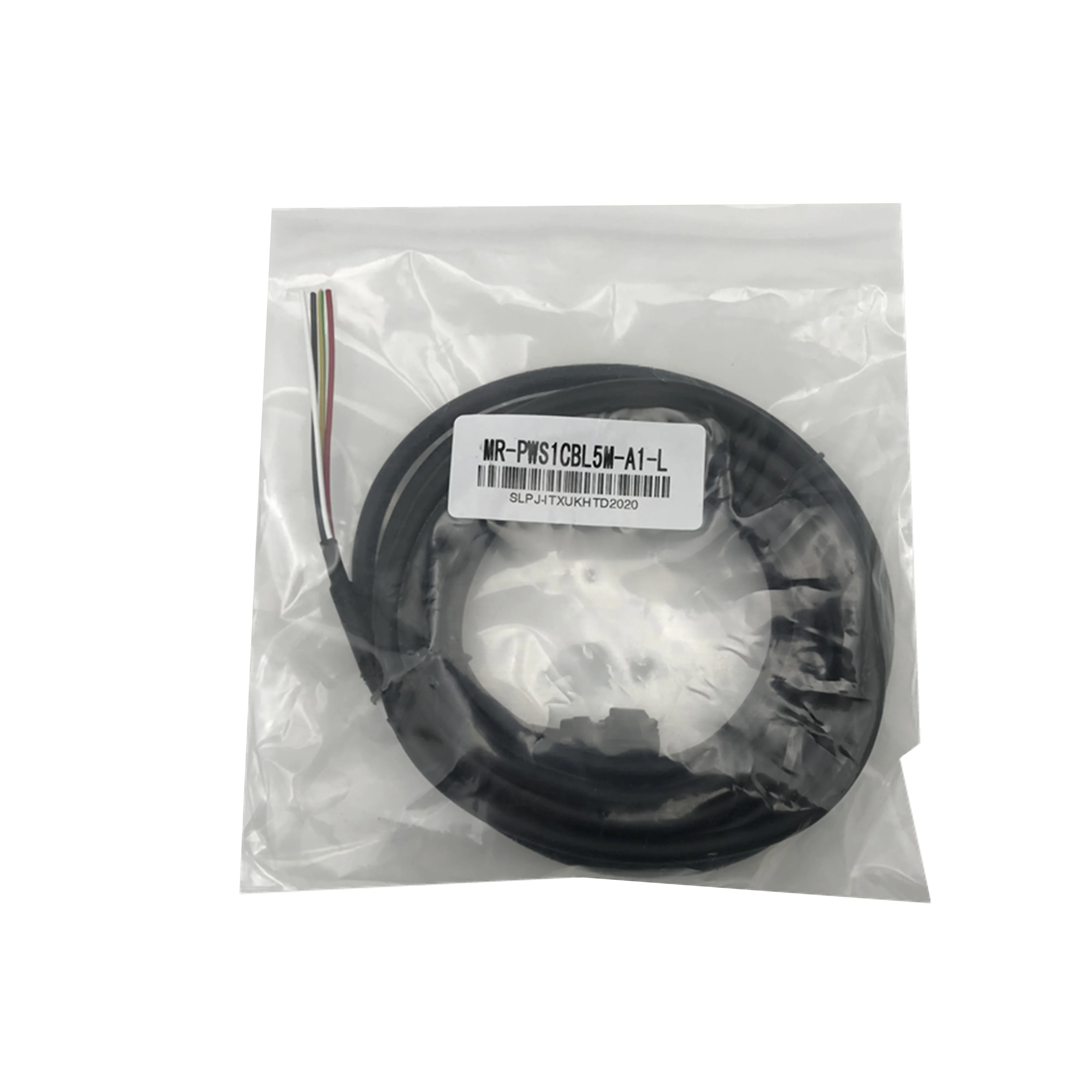 New Original MR-PWS1CBL5M-A1-L 5-meter servo power cable. Connects servo drive and motor, delivers stable power supply, suitable for wiring in industrial servo control systems.