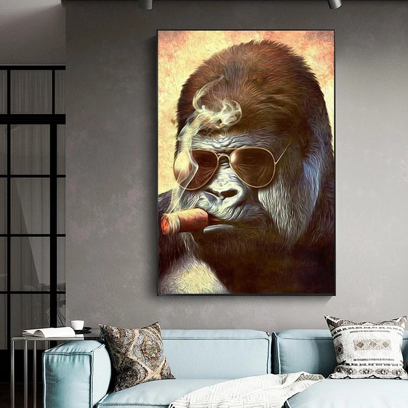 Smoking Gorilla Rugs Abstract Gorilla Rugs Smoking Monkey -  Denmark