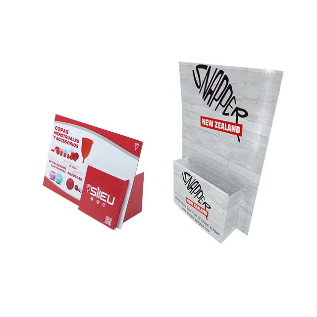 Custom Printed Corrugated Table Standee A5 A4 Cardboard Cards Holder