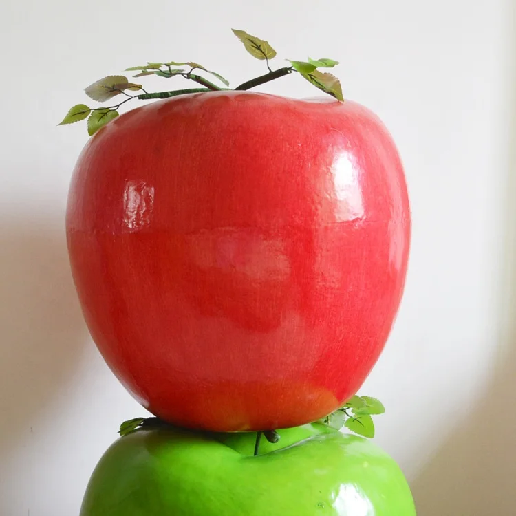 SODIAL 1pcs grande pomme rouge artificielle plastique decoratif /Decoration de fruits pour reunion de famille R 