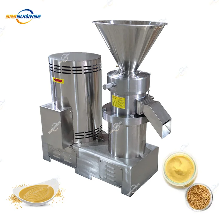 Food Industrial Large Peanut Paste Making Pistachio Mayonnaise Nuts Butter Hummus Colloid Mill Mustard Seeds Grinder Machine