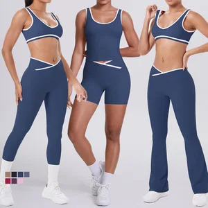 2026 New Design High Quality Sport Women 5 Piece Set Gym Outfits Girls Athletic Training Compression Tights Wear