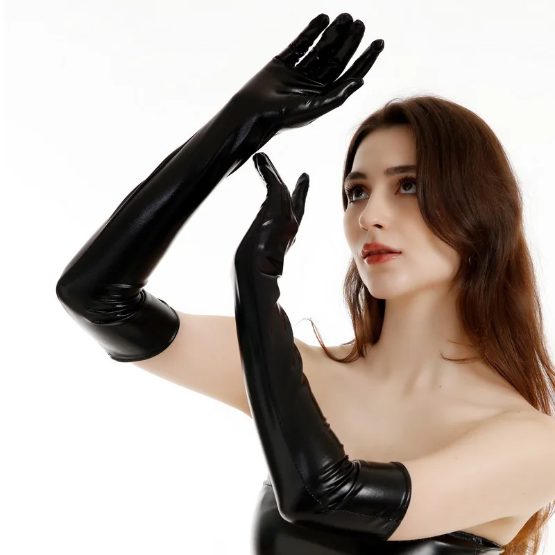 Женские эластичные длинные перчатки