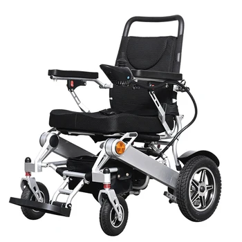 Electric Intelligent Lithium Battery Four-wheeled Wheelchair Electric Automatic Folding Wheelchair Lightweight For The Elderly