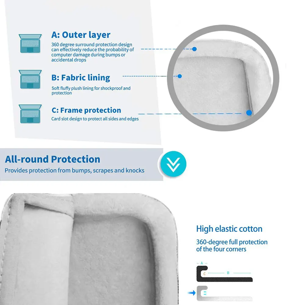 product laptop cover macbook 14 inch simple business case ultra thin lightweight folding design water sleeve soft dnb36 for custom-7