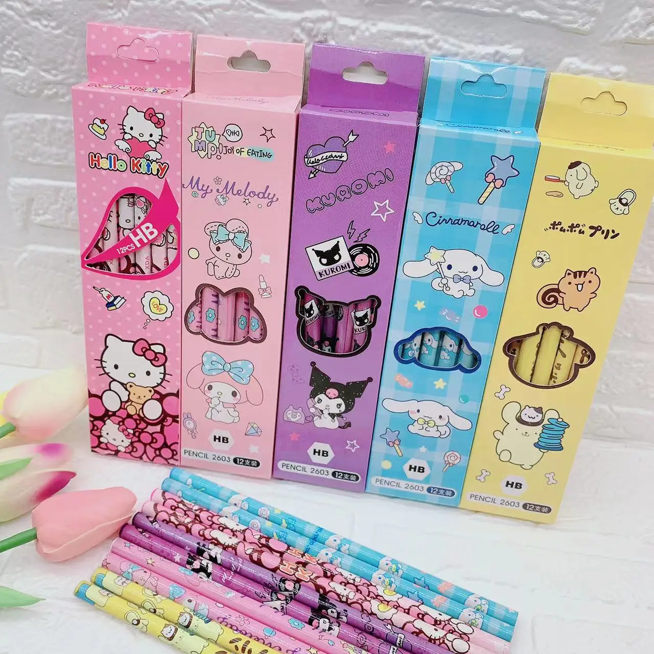 Dhf182 Sanrioed Cartoon Cute Hb Pencil Student Stationery Supplies ...