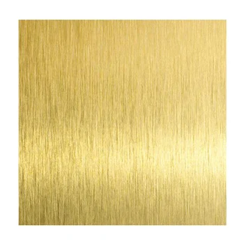 High quality 201 304 316 430 310 Stainless steel plate 8x4 stainless steel sheet Brushed Finish Brass