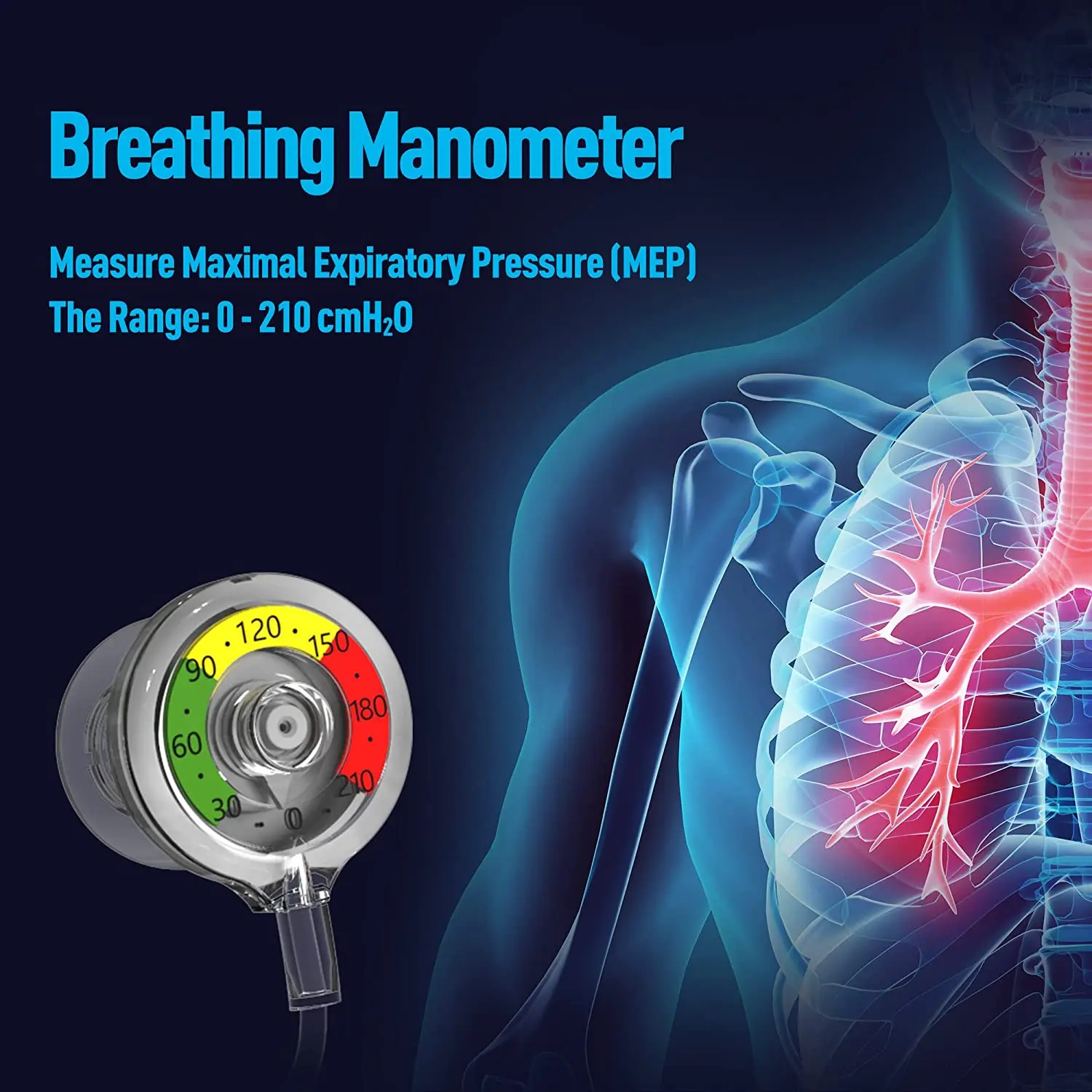 Lung Fitness Breathing Muscle Trainer Expiratory Breathing Exercise Device Healthy Care