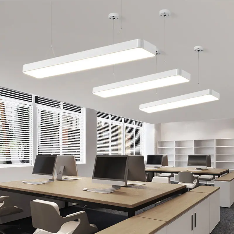 Lampe à bande LED en fer Lampe suspendue pour bureau Lampe pour diffusion en direct Lampe suspendue pour salle de classe Lampe suspendue pour magasin commercial Lampe