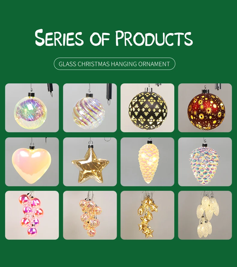 led christmas glass pinecone shaped ornaments crafts lights cheap bulk christmas gifts details