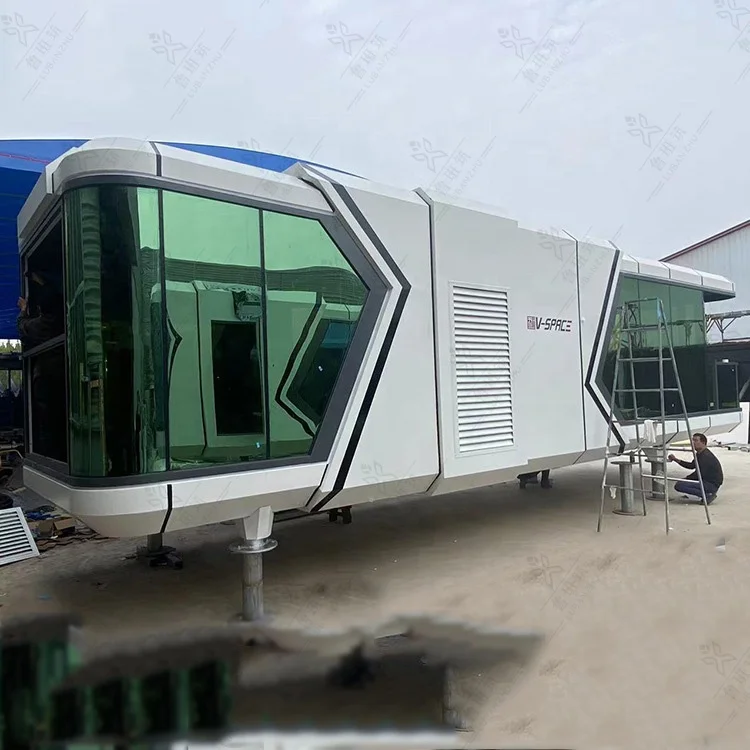 Futuristic Architecture Container House Design Trailer Home Shed Cabin ...