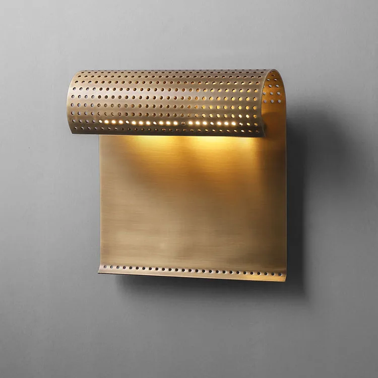 American retro wall lamp golden pure copper wall lamp lighting for home decoration