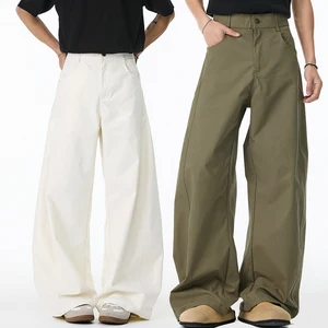 Men's Versatile Business Casual Workwear Loose Summer Design Sense Wide-leg Trousers Korean Style Trend