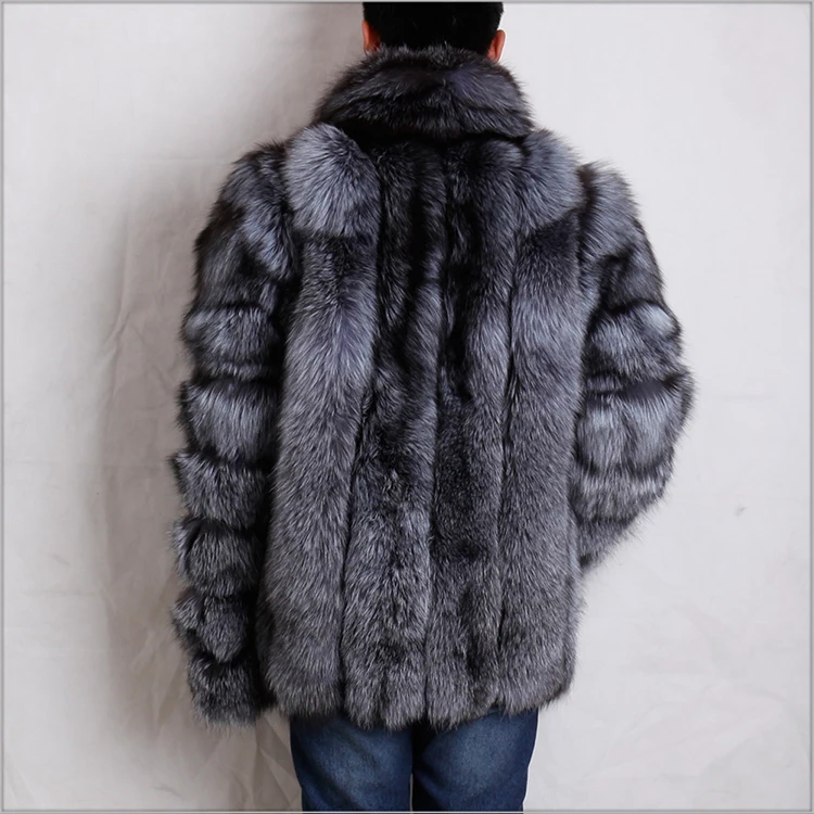 China Supplier Men Fox Fur Coat / Winter Real Silver Fox Fur Coat - Buy ...