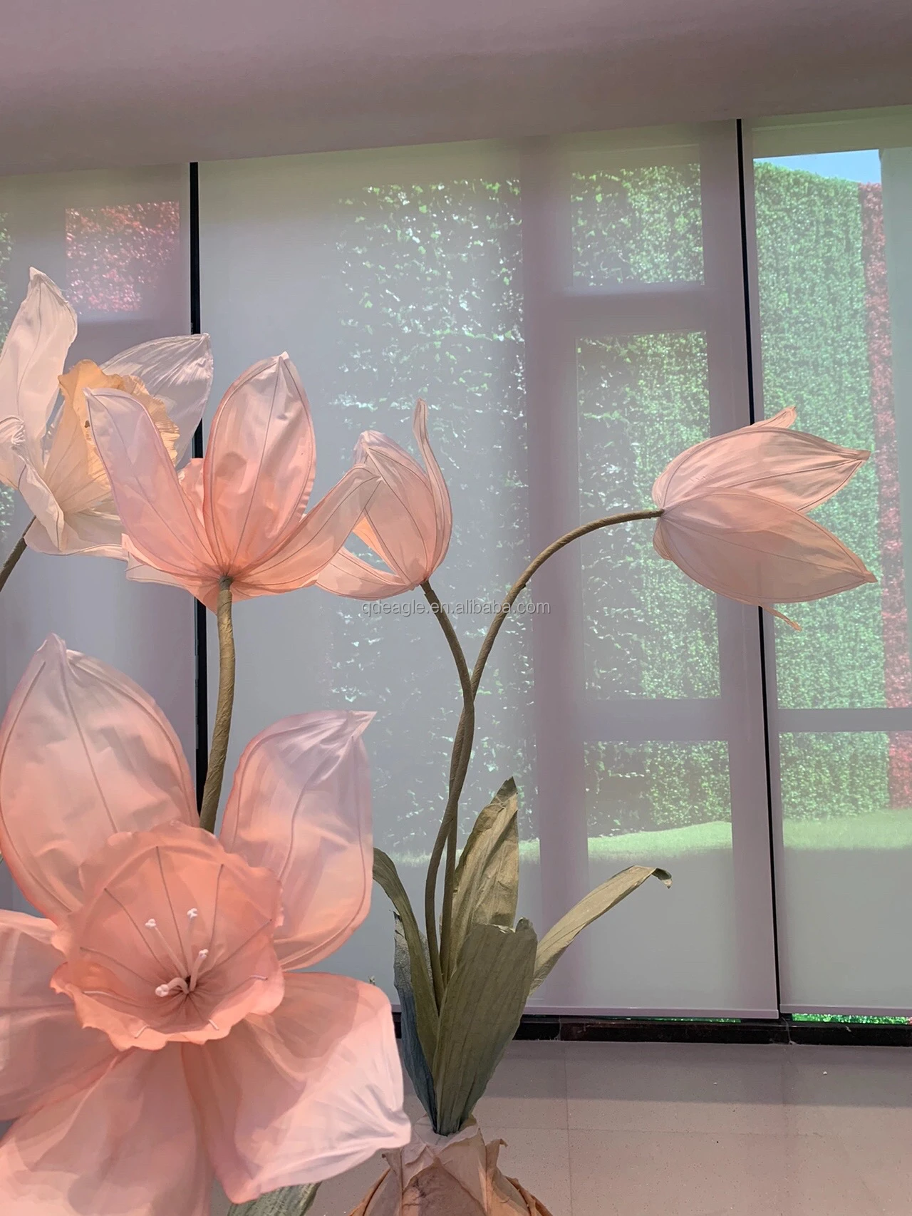 Giant Silk Organza Flower With Stem Stand 30120cm Head Big Huge Giant