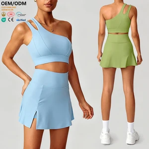 XW-WX635 Hot Selling Slimming One Shoulder Solid Color High Quality Casual Women Custom Breathable Activewear Yoga Sports Bra