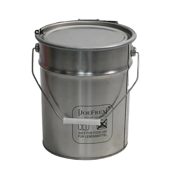 45L Solvent Airtight Metal Bucket With Lock Ring Lid and Gasket