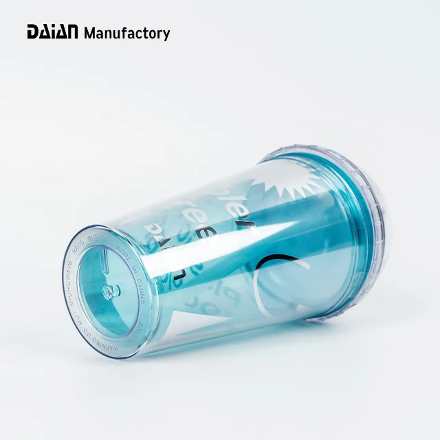 Индивидуальная Изолированная пластиковая кружка акриловая с логотипом 16 унций оптовая