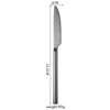 Korean-style round handle - black dinner knife