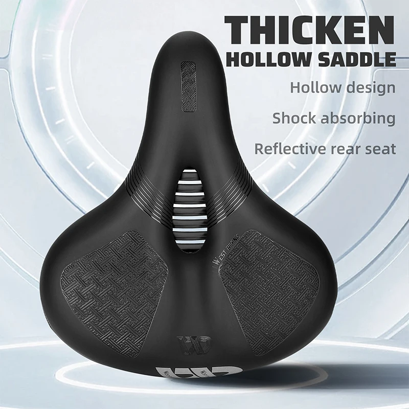 Selle de vélo - EJ.LIFE - Ergonomique - Absorption des chocs - Confort