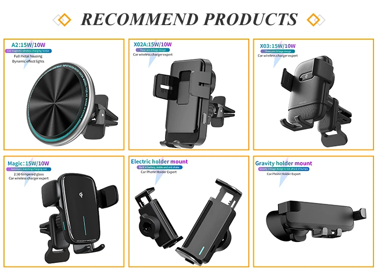 15W Fast Charge Wireless Car Charger with Type-C Connection and 12-24V Voltage for iPhone 12 13