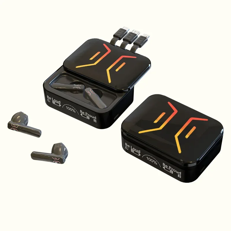 M80 TWS BT Earphones True Wireless Earbuds Noise Cancelling LED Display Gaming Headset Stereo Earbuds M80