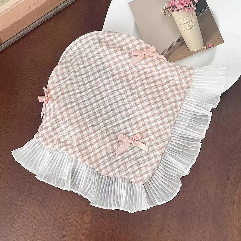 2024 новый французский Пастырский стиль тонкий кружевной Цветочный платок для фотографий супер Сказочный треугольный шарф волос женщин