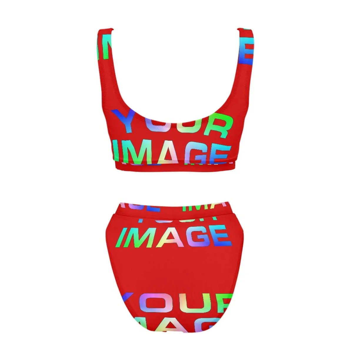 Print on Demand Custom Your Logo/Image/Photo Print Woman Sexy Bikini Set Two Piece Female Swimwear Sexy Summer Beach Swimsuit
