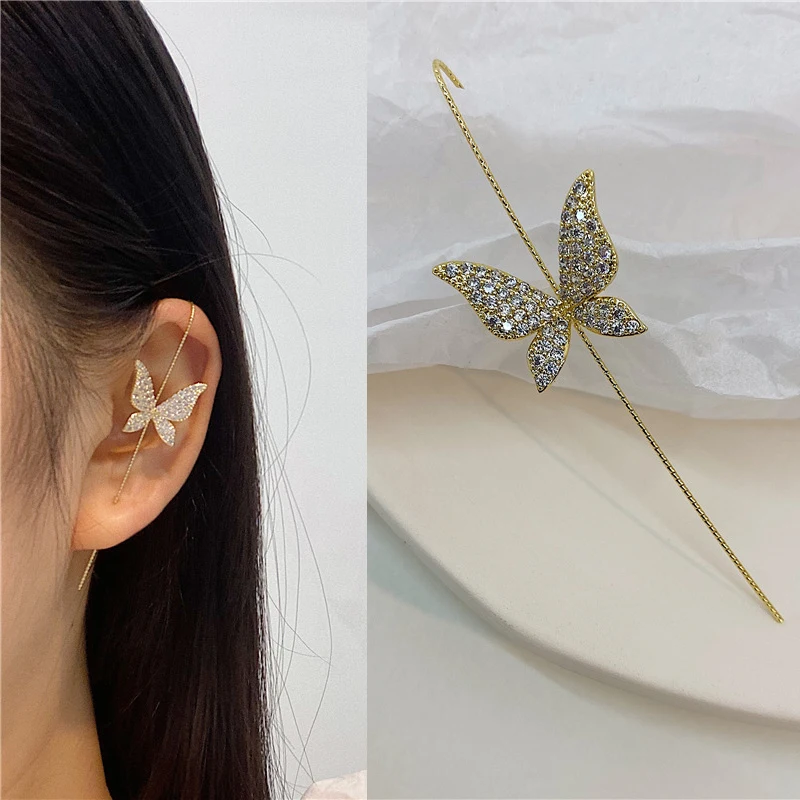 10 paia di orecchini a clip in oro da donna, alla moda