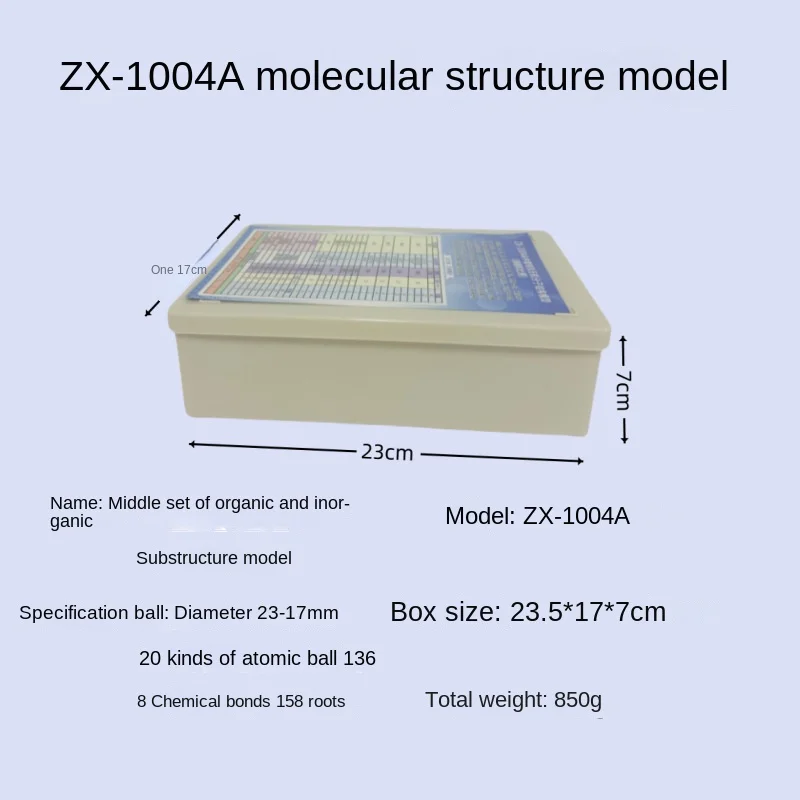 XR ZX-1004A Chemistry Model Set - 444 Pieces, 3 Electron Clouds