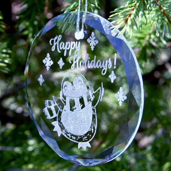 K9 Crystal Christmas Ornament Round Glass Ornament K9 Crystal Blank