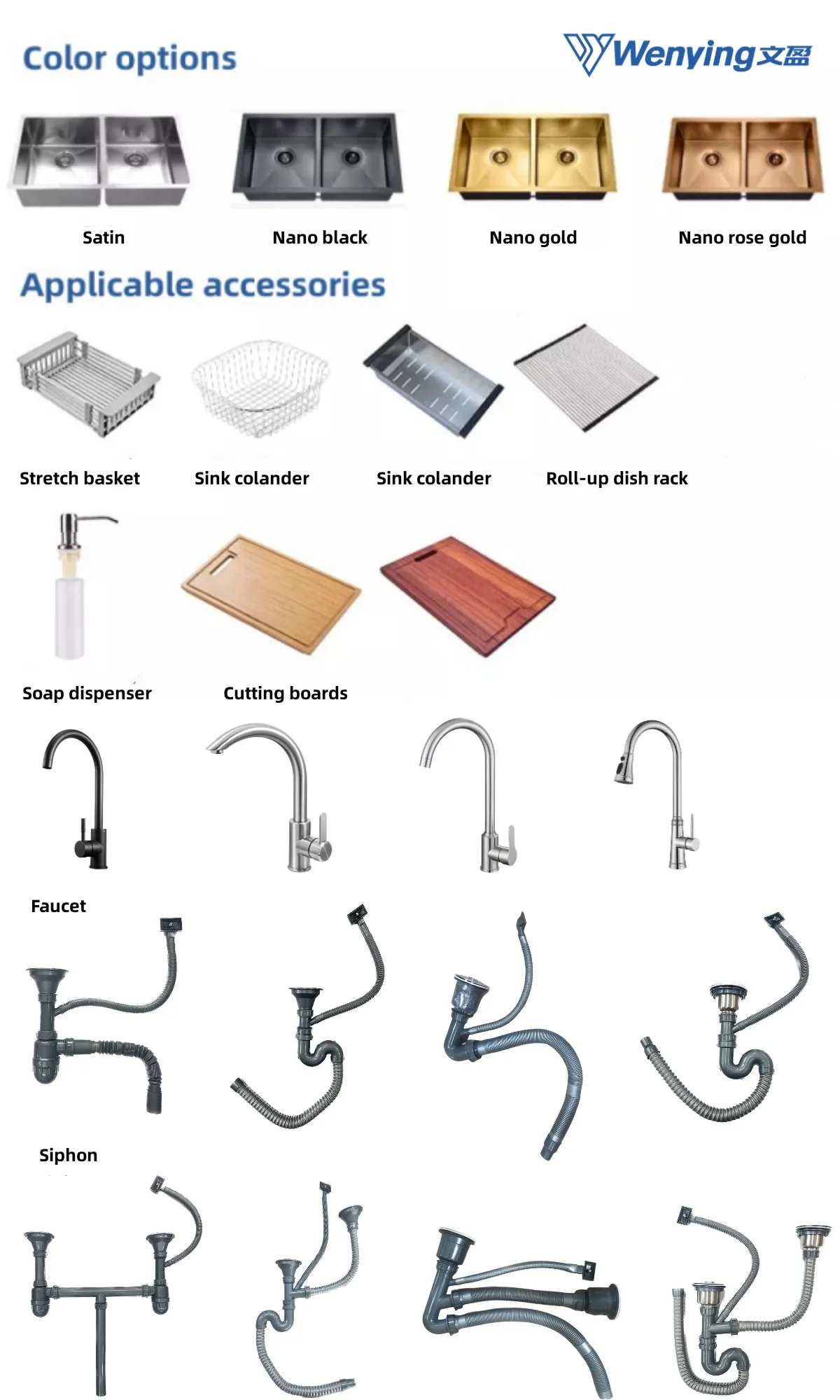 Luxury Kitchen Sink - Modern Black Flying Rain Waterfall