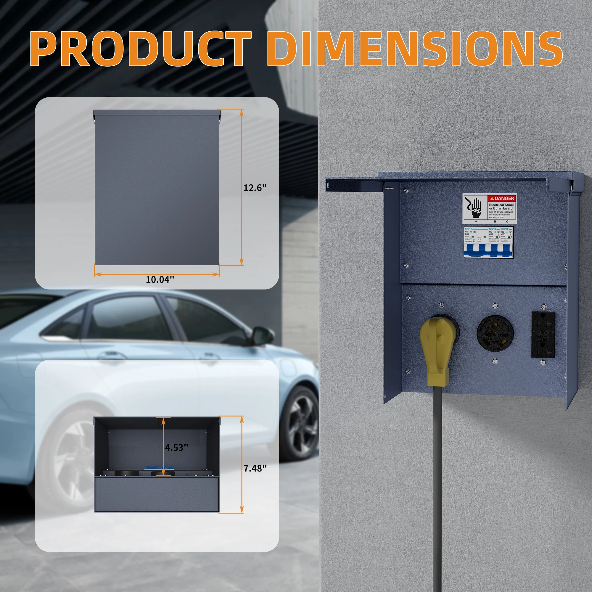 Temporary Electrical Power Outlet Panel – Weatherproof RV Receptacle Box With 30A Breaker & 20A GFCI Outlet For RVs, Generators, And Construction Sites
