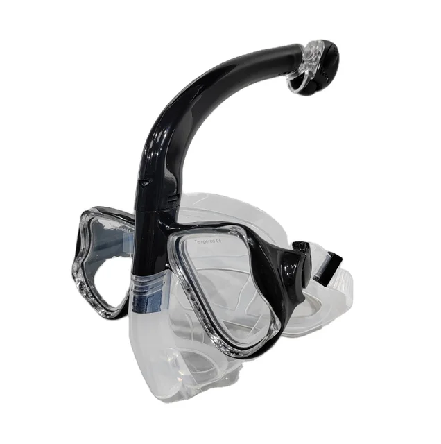 Full dry snorkeling mask removable snorkel diving goggles set liquid silicone adult diving and swimming equipment
