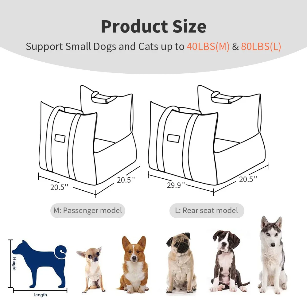 Wholesale luxury travel safety dog car booster seat bed factory