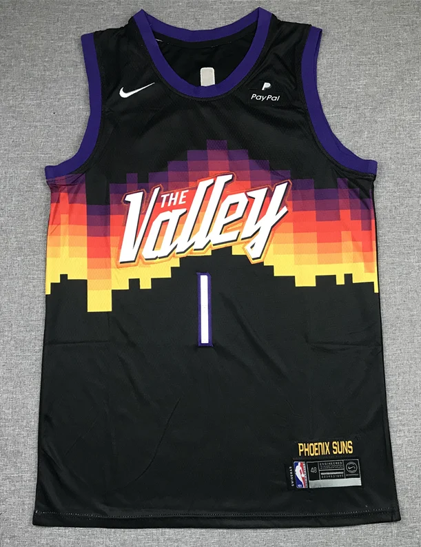 Size 48 (L) Devin Booker Phoenix Suns Valley Jersey (Black