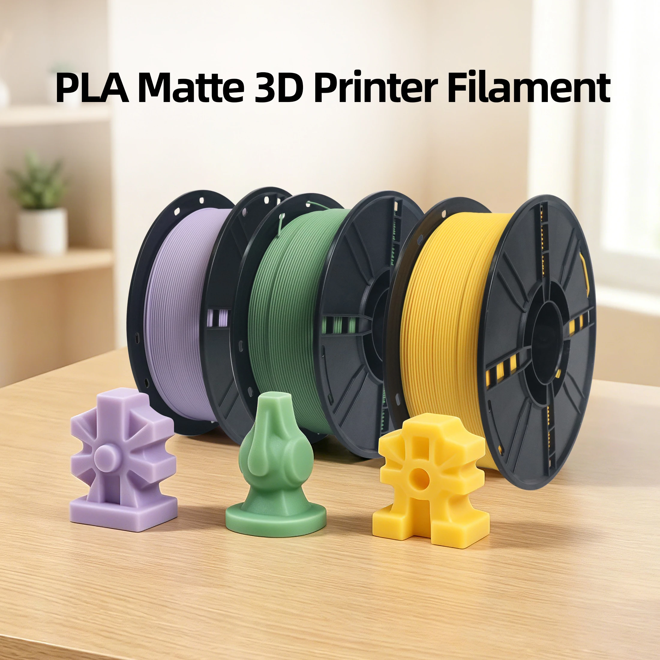 Matte PLA 3D Printer Filament 1.75mm 1kg Matte Frosted Surface No Visible Layer Lines Low Shrinkage PLA Printing Material