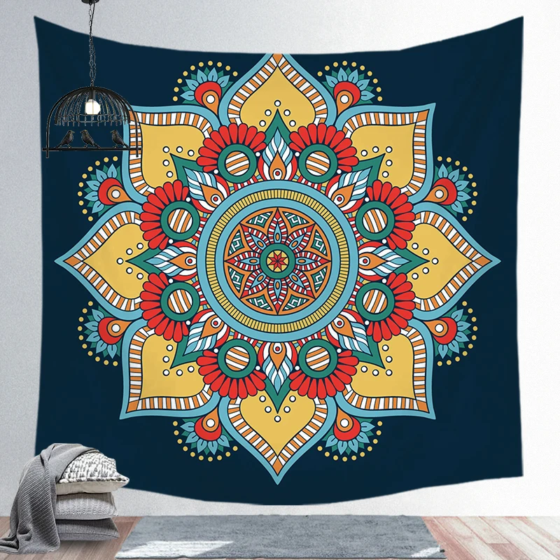 wholesale colorful round mandala religious chakra tapestry for sale